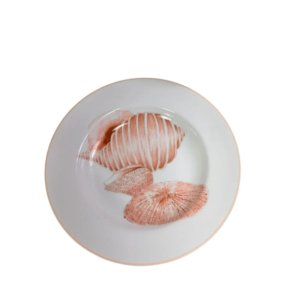 Vintage 1976 Fitz and Floyd Coquille Seashell Dinner Plate 10.25 Inch Porcelain